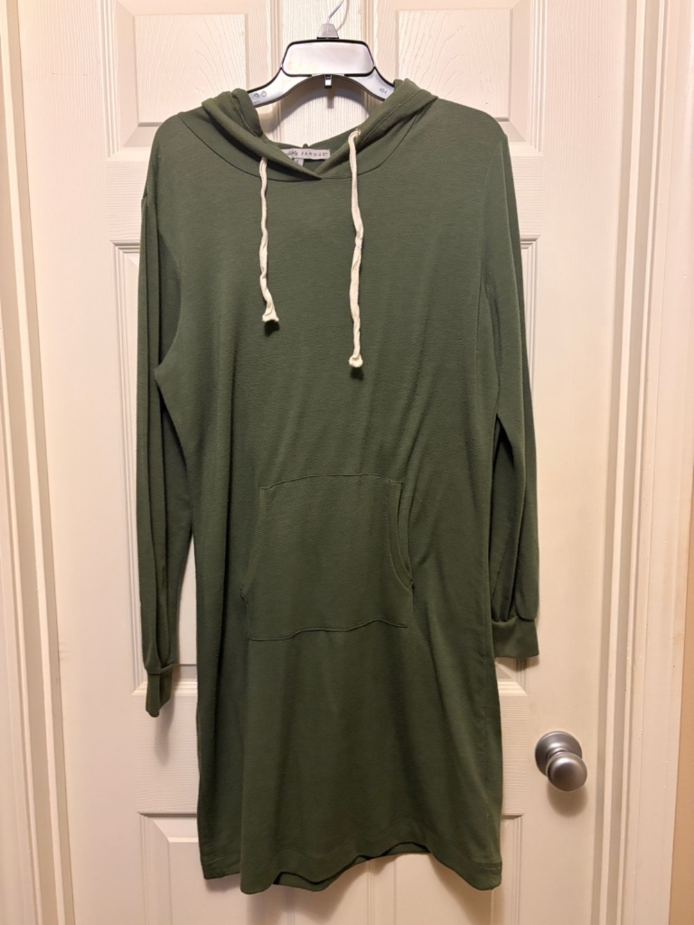 Absolutely Famous Olive Green Hoodie Top with Drawstring